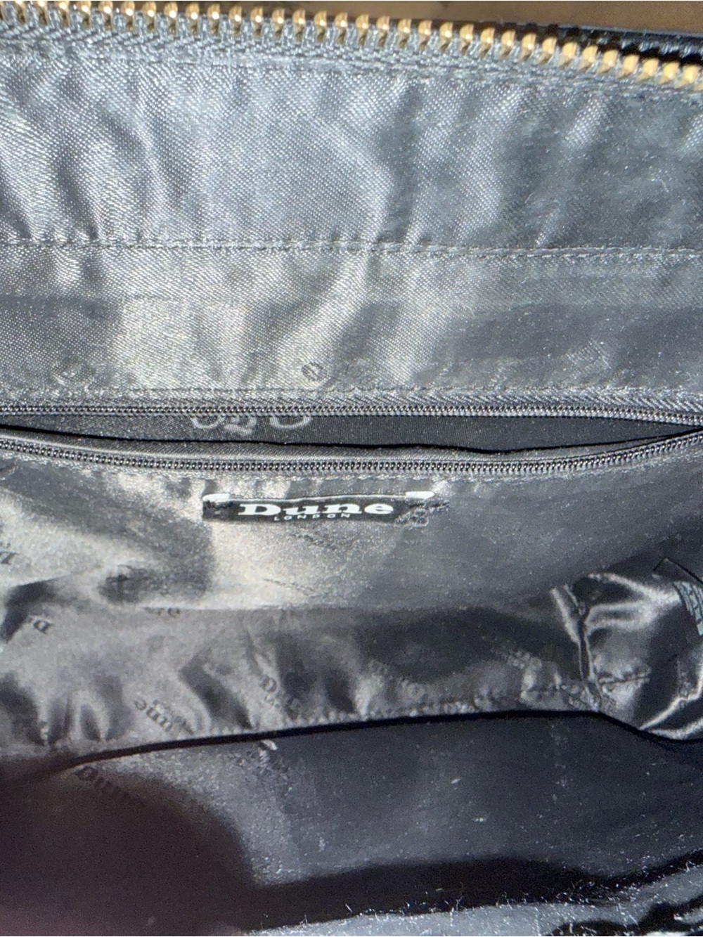 ✨ Dune London Black Structured Backpack | Gold Hardware Pebbled Vegan Leather ✨ - Picture 8 of 8
